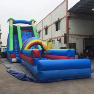 Commercial Outdoor Kids Adults Party Jumping Bouncy Castle Waterslide Toboggan Gonflable Inflatable Tropical Water Slide