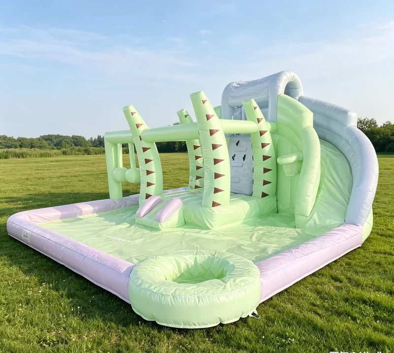 Château gonflable commercial pour enfants, château à sauter cartoon, combo toboggan gonflable avec souffleur