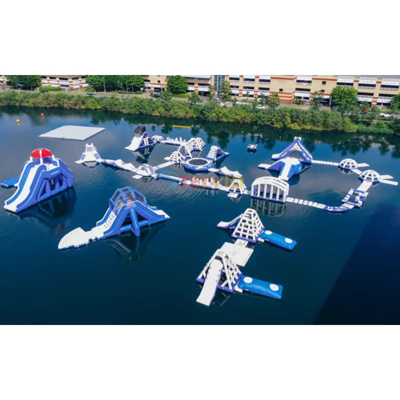 Commercieel Buitenshuis Groot Waterpark Equipment Drijvend Opblaasbaar Waterpark Aqua Park Drijvend voor Meer en Zee