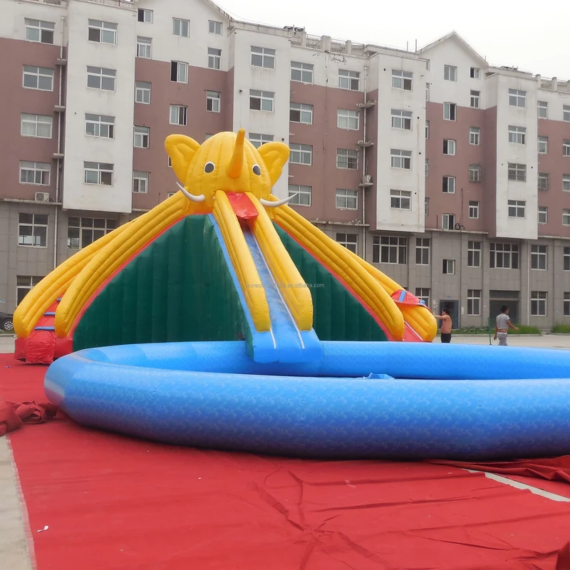 Grande Piscina Inflável para Crianças ao Ar Livre, Inverno, com Escorregas de Água, Inflável para Adultos