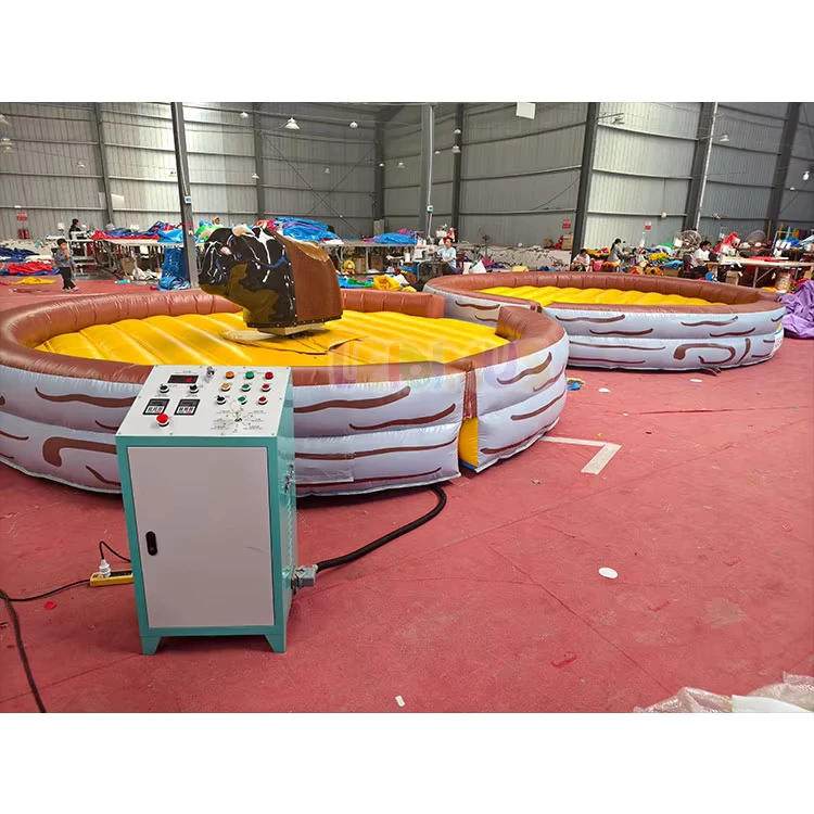 Juego de Rodeo de Toro Mecánico Inflable Comercial al Aire Libre para Niños y Adultos