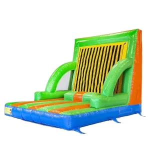 Parete Gonfiabile Commerciale in PVC per Esterni, Parete Gonfiabile Appiccicosa, Parete di Arrampicata Gonfiabile con 2 Costumi Appiccicosi