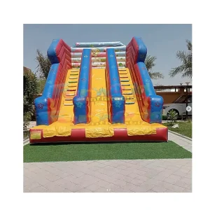 Commercial Outdoor Party Tobogan Inflable Bouncy Bouncer Jumping Castle Double Side Inflatable Dry Slide