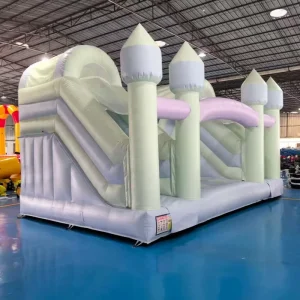 Château Gonflable Commercial en PVC, Aire de Jeux Douce Gonflable, Maison Gonflable Combo avec Toboggan