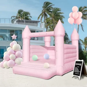 Commercial Outdoor White Bounce House Inflatable Jumping Bouncy Castle Rental for Wedding Party PVC Material 300kg Capacity
