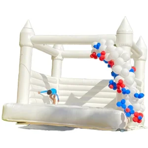 Commercial Outdoor White Inflatable Bounce House Kids Jumping Trampoline Castle Wedding Large White Bounce House