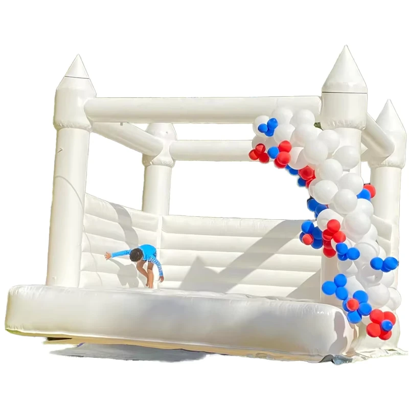 Commercial Outdoor White Inflatable Bounce House Kids Jumping Trampoline Castle Wedding Large White Bounce House