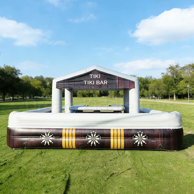 Commercial PVC Airtight Inflatable Pool Bar Bouncy House with Ball Pit Jumping Castle Pool Inflatable Tent Water Bar