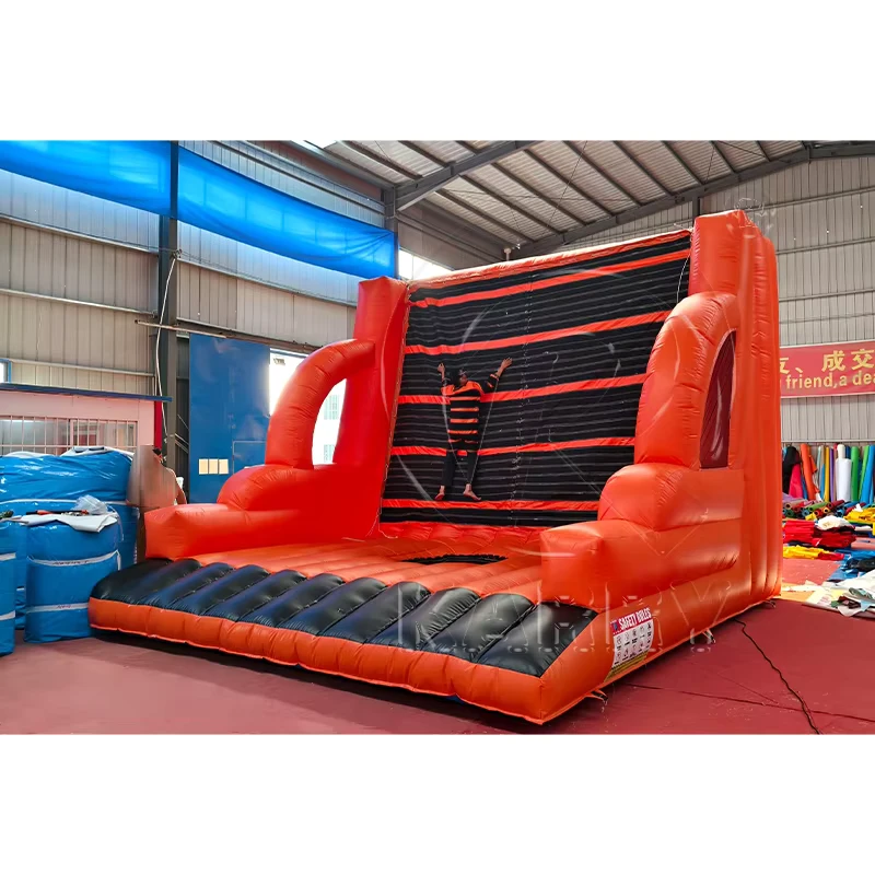 Giochi Gonfiabili Commerciali in PVC, Parete Gonfiabile con Velcro per Uso all'Aperto e al Chiuso, Parete Appiccicosa Gonfiabile con Costume Appiccicoso