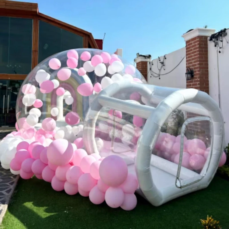 Tienda de burbujas inflables de PVC transparente comercial con soplador, tamaño personalizado, soporte OEM ODM, inflable para niños