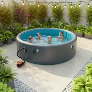 Commercial PVC Customized Swimming Pool With Portable Lounge for Backyard Party Large Inflatable Pool for Sale