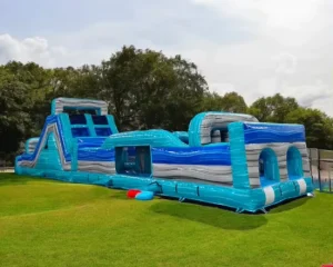 Commercial PVC Giant Inflatable Obstacle Course with Slide for Adults