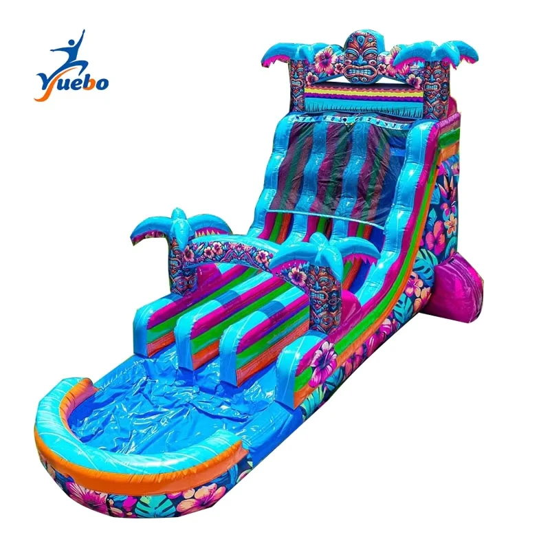Seluncuran Air Inflatable Raksasa PVC Komersial Seluncuran Air Besar untuk Anak-Anak dan Dewasa
