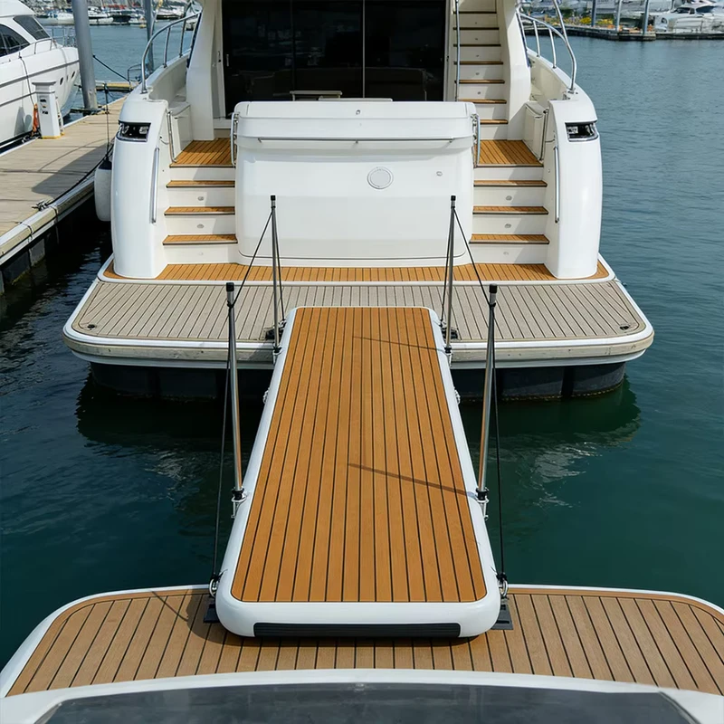 Plateforme de bateau gonflable en PVC commercial, passerelle de bordage, passerelle portable pour yachts