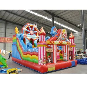 Commercial PVC Inflatable Bounce House with Slide Ferris Wheel Inflatable Combo Bouncer Jumping Castle for Kids Outdoor Party