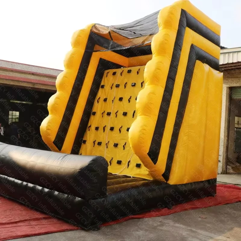 Parede de escalada inflável de PVC comercial, parede de velcro pegajoso inflável, jogo interativo para aluguer de eventos