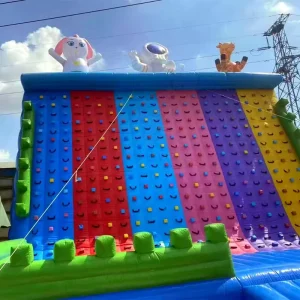 Parete e Scivolo Gonfiabili Commerciali in PVC, Gioco Gonfiabile per Carnevale all'Aperto per Attività per Bambini e Adulti