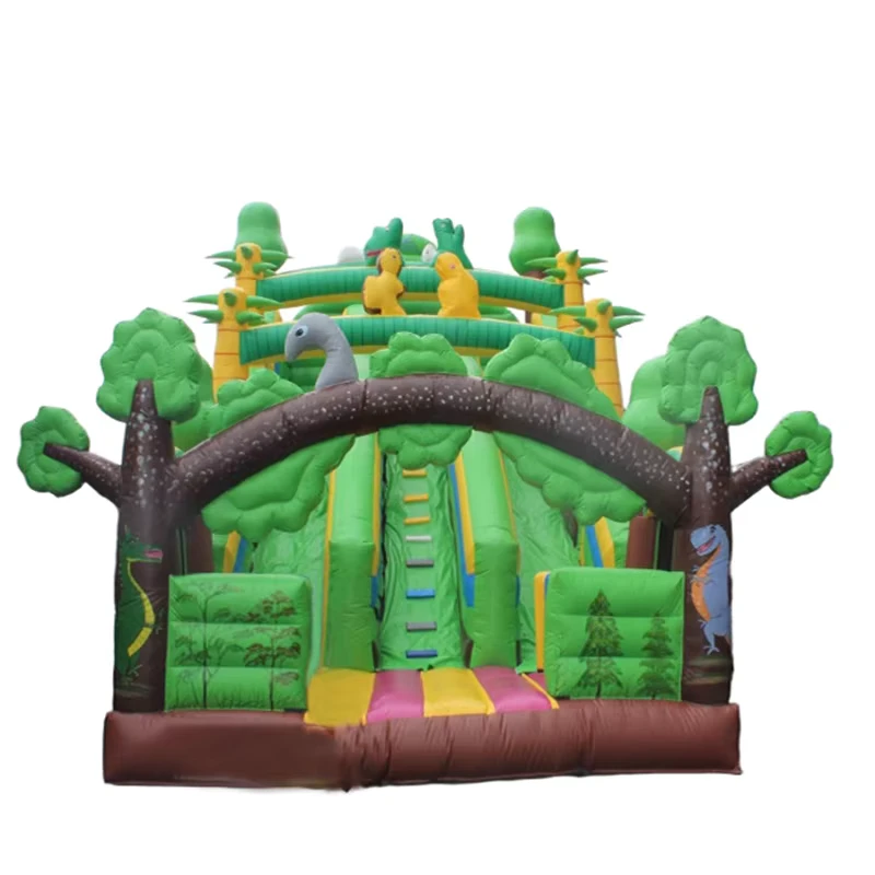 Commerciële PVC Opblaasbare Droge Glijbaan voor Kinderen Cartoon Tuin Buiten Speelplaats Springkasteel Park voor Thuis Winkelcentrum Gebruik