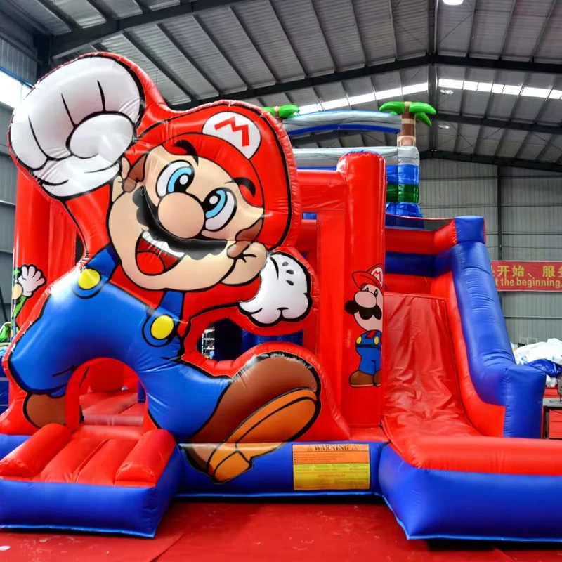 Combo de Casa Inflable y Tobogán de Agua de PVC Comercial