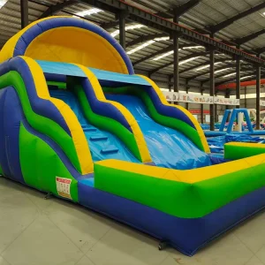 Commercial PVC Inflatable Water Slide for Kids & Adults Outdoor Indoor Use with Pool Wet Dry Slide