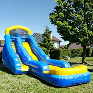 Toboggan aquatique gonflable en PVC commercial avec piscine pour aire de jeux pour enfants
