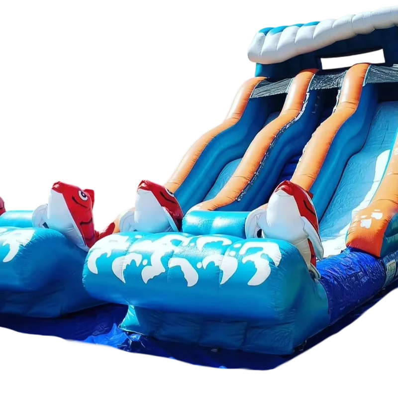 สไลเดอร์น้ำ PVC inflatable สำหรับเช่าในงานปาร์ตี้กลางแจ้งที่บ้านหรือห้างสรรพสินค้า ลดราคา