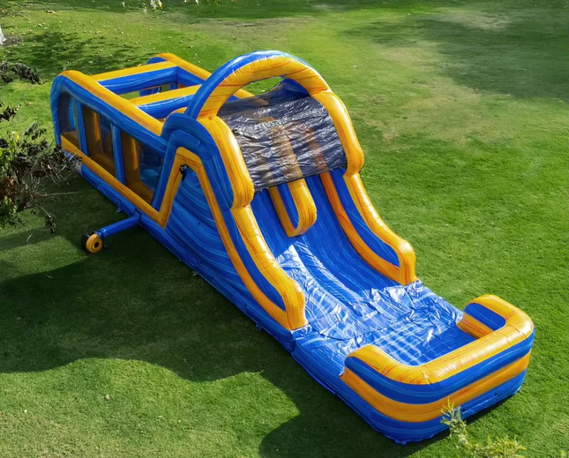 Khóa Học Vượt Chướng Ngại Vật Inflatable Bằng PVC Marble Chứng Nhận CE, Bảo Hành 3 Năm, Sức Chứa 5-9 Người Dành Cho Tiệc Trẻ Em