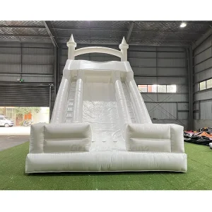Commercial PVC Outdoor White Slide Inflatable Wedding Inflatable Dry Slide for Kids and Adults