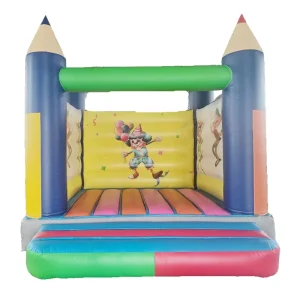 Commercial PVC Small Crayon Bouncy Castle Clown Bounce House Inflatable Crayon Bouncer for Kids