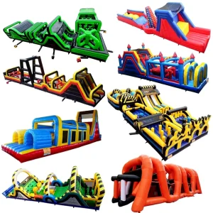 Commercial PVC Tarpaulin Inflatable Obstacle Course Combo for Trampoline Park Residential Public Use
