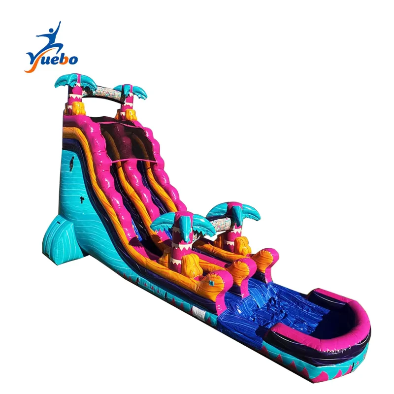 Lâu đài bouncy nước PVC thương mại, cầu trượt nước bơm hơi cá nhân cho bể bơi cho trẻ em và người lớn