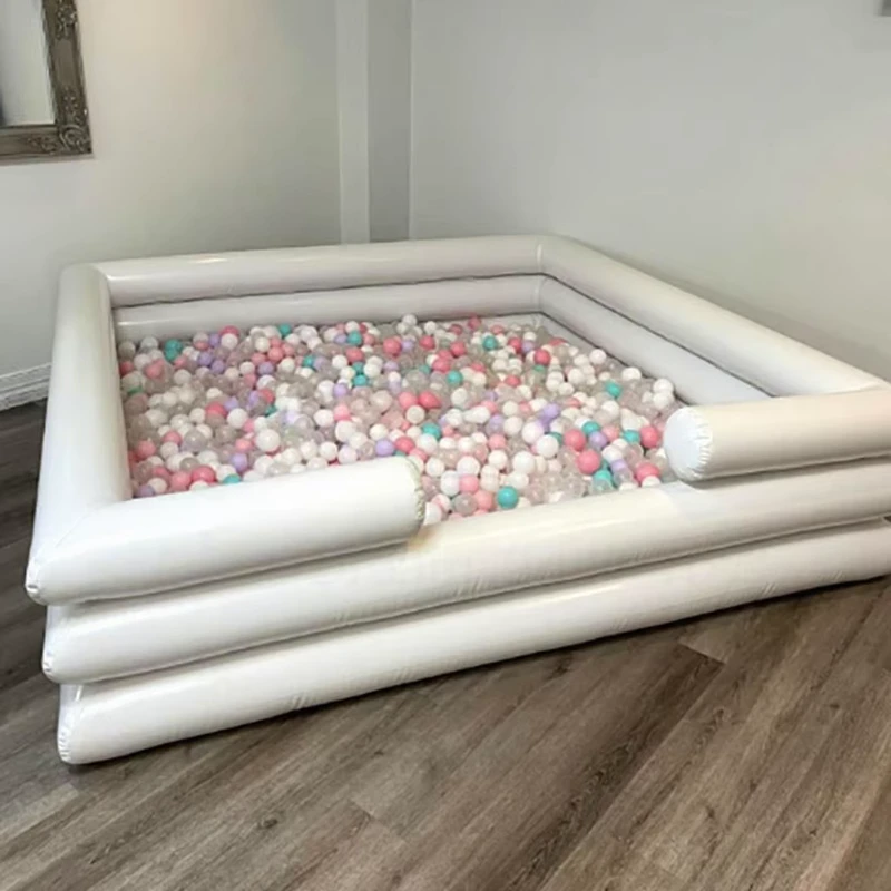 Piscine gonflable blanche en PVC commercial, château gonflable, aire de jeux pour enfants