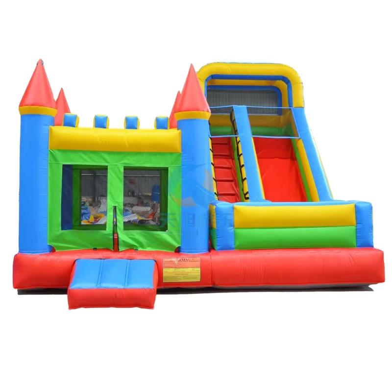 Castillo Inflable Comercial de PVC con Combinación de Gran Tobogán para Eventos al Aire Libre Tianxu