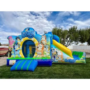 Commercial Party Rental PVC Cartoon Bounce Jumping House Castle Inflatable Bouncy Castle With Slide Outdoor or Indoor