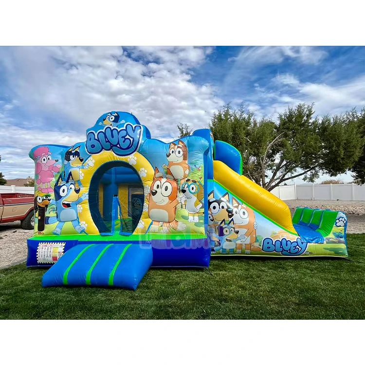 Commercial Party Rental PVC Cartoon Bounce Jumping House Castle Inflatable Bouncy Castle With Slide Outdoor or Indoor