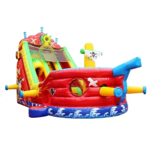 Commercial Pirate Ship Sail Inflatable Combo Dry Slide Inflatable Castle Slide Jumping Bounce Outdoor Party for Children