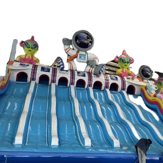 Commercial Playground Frozen 30 Foot Tall Bouncy Inflatable Water Slide Inflatable Castle with Slide Bouncy