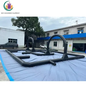 Commercial Portable PVC Inflatable Go Kart Track with Blower for Outdoor Events