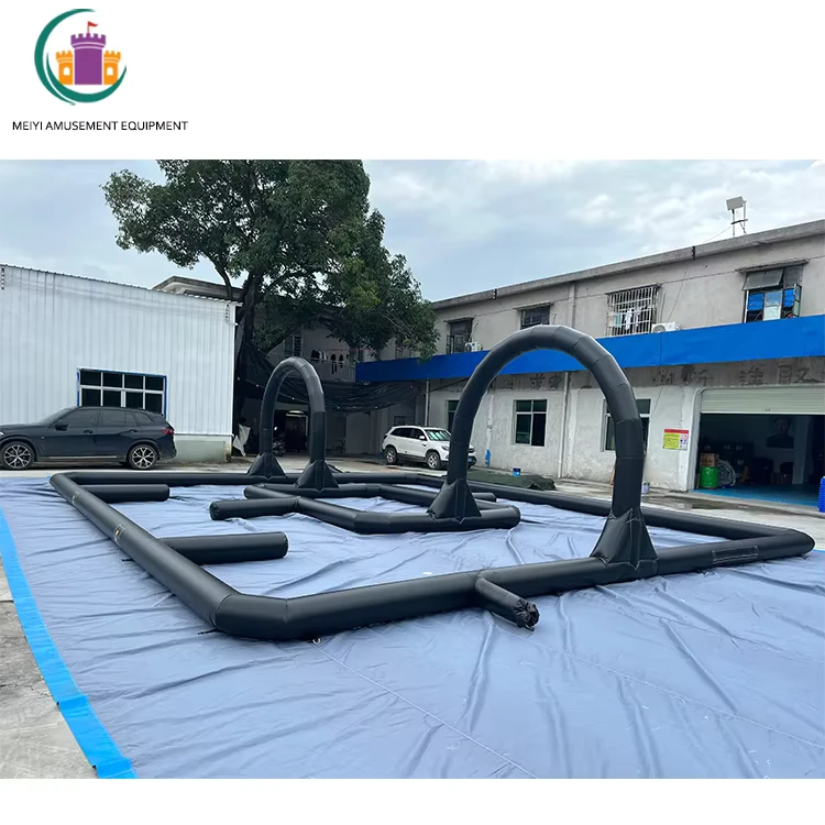 Pista da Go Kart Gonfiabile Commerciale Portatile in PVC con Ventilatore per Eventi all'Aperto