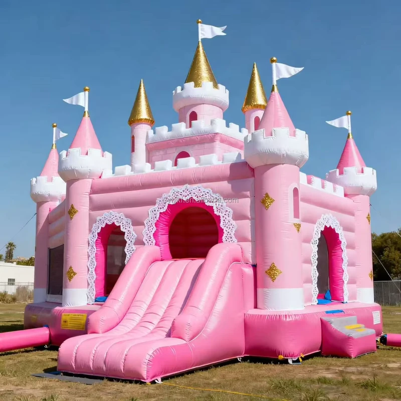 Commercial Princess Bounce House Pink Bouncy Castles Inflatables Wedding Jumper Castle Trampoline Suitable for Children Adults