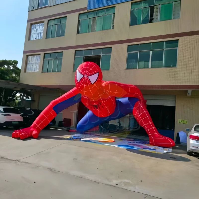 商業プロモーション用 巨大インフレータブルスパイダーマン インフレータブルキャラクターモデル 屋外広告用