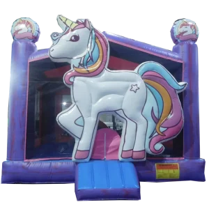 Commercial Purple Inflatable Unicorn Bouncy Jumping Bounce House Castle for Boys and Girls