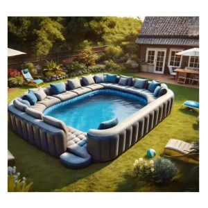 Kommerzielles PVC maßgeschneidertes Schwimmbecken mit tragbarer Lounge für Gartenpartys, großes aufblasbares Sofa-Pool zum Verkauf