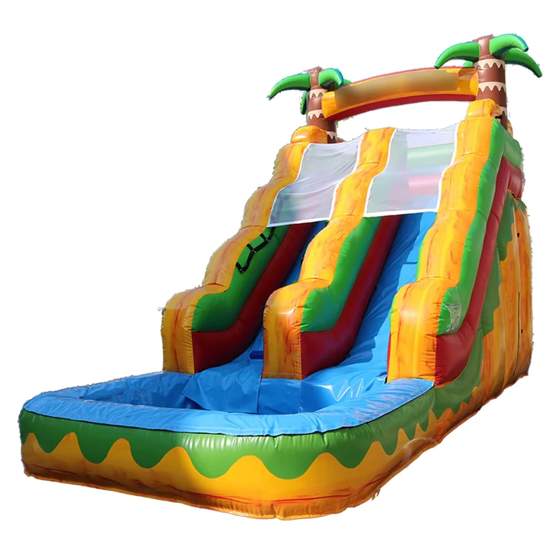 Aluguer Comercial de Entretenimento para Crianças, Castelo de Escorrega Inflável, Casa Saltitante, Escorrega de Água Inflável com Piscina