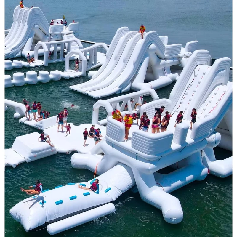 Parque Aquático Inflável Comercial Inflável Flutuante Parque Aquático para Crianças e Adultos Jogos Aquáticos Infláveis
