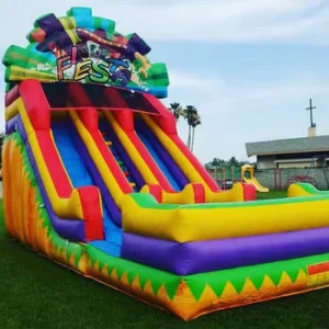 Commercial Spiderman Double Inflatable Water Slide for Kids PVC Material Customizable Color and Logo Giant Dry Slide Blower