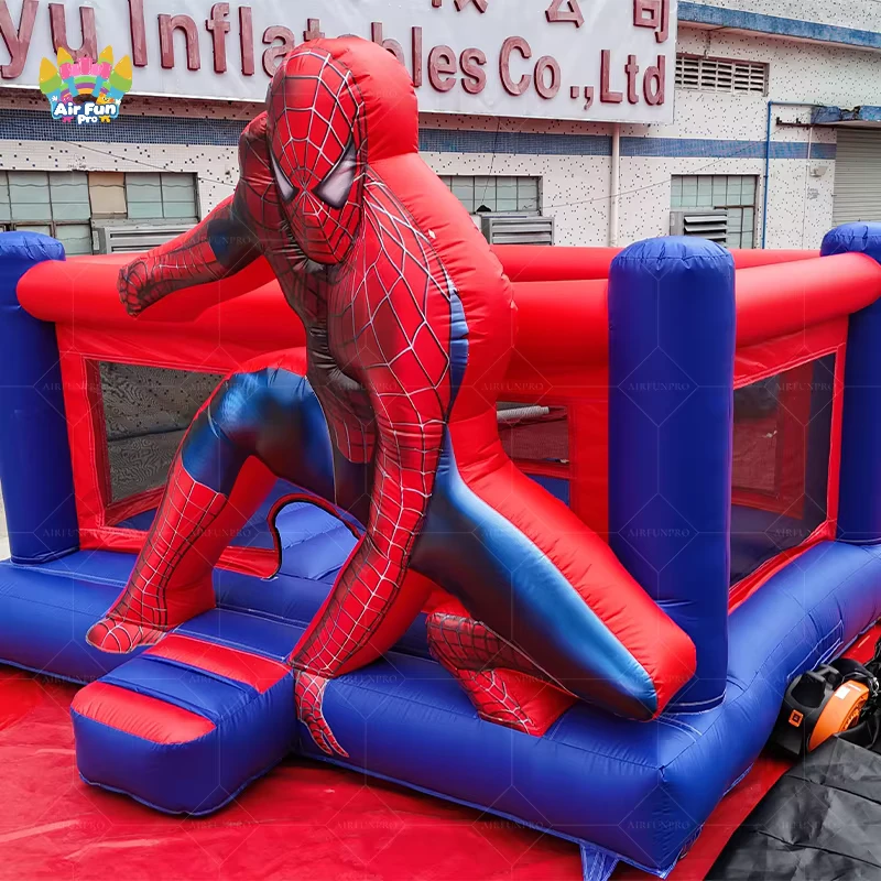 Commerciële Spiderman Opblaasbare Milieu-vriendelijke Springkasteel met Stof en PVC Materialen