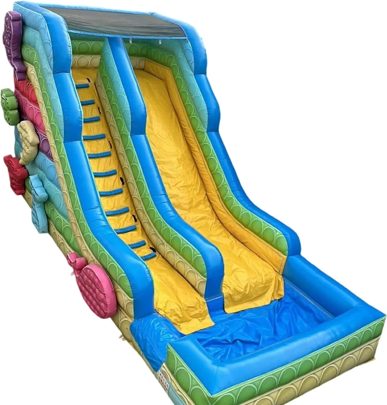 Escorrega de piscina inflável comercial, escorrega aquático inflável grande e adequado