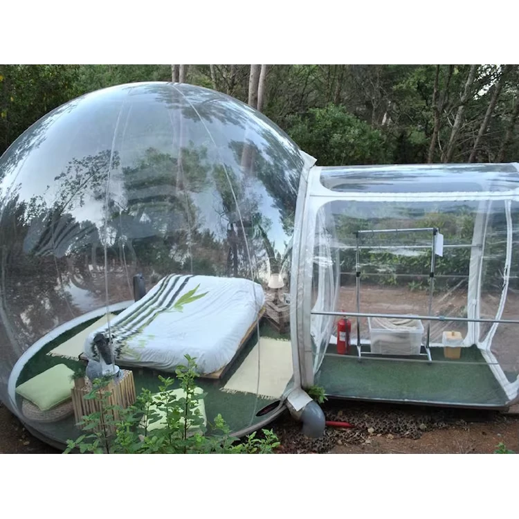 Cúpula Inflável Transparente para Camping e Hotéis, Castelo Inflável para Restaurantes