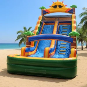 Commercial Tropical Inflatable Water Slide with Pool Backyard Party Inflatable Wet Slide for Kids Adults